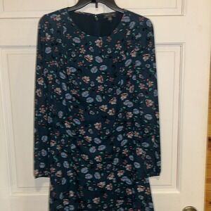 The Limited Dress Women's Size 0 Blue Floral Drop Waist Work Casual Dress